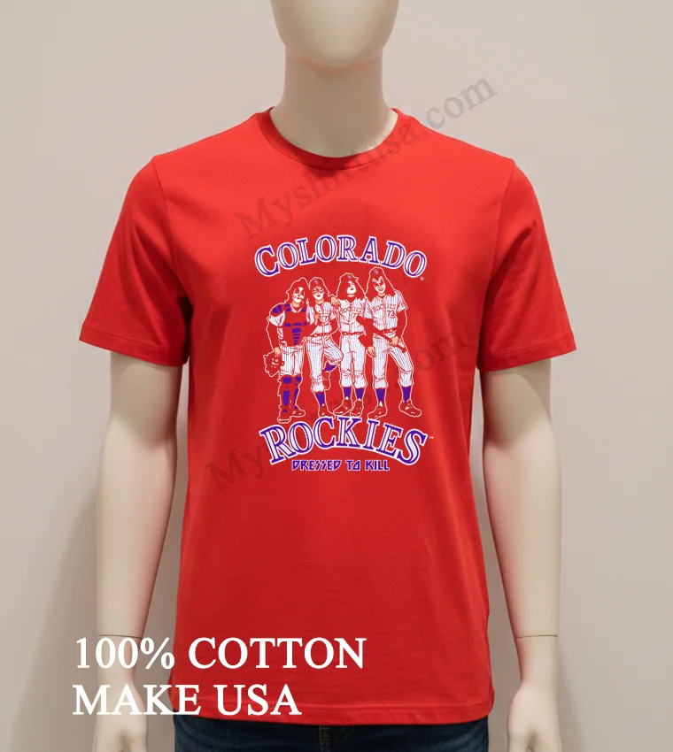 Colorado Rockies Dressed To Kill new t-shirt - red-shirt Colorado Rockies Dressed To Kill Shirt Red Shirt
