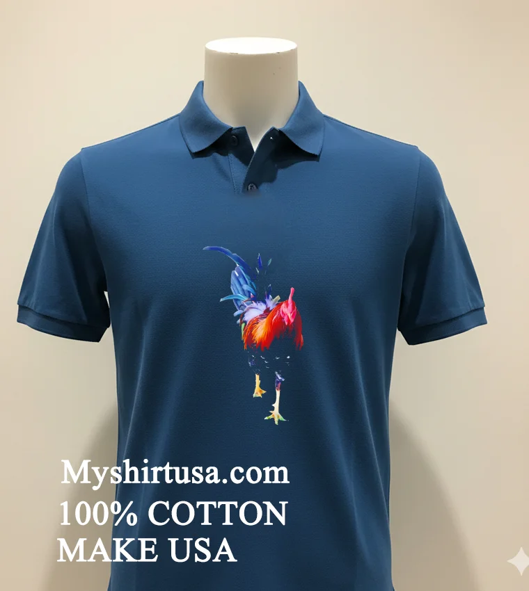 Colorful Rooster Classic T Shirt Navy Shirt 1