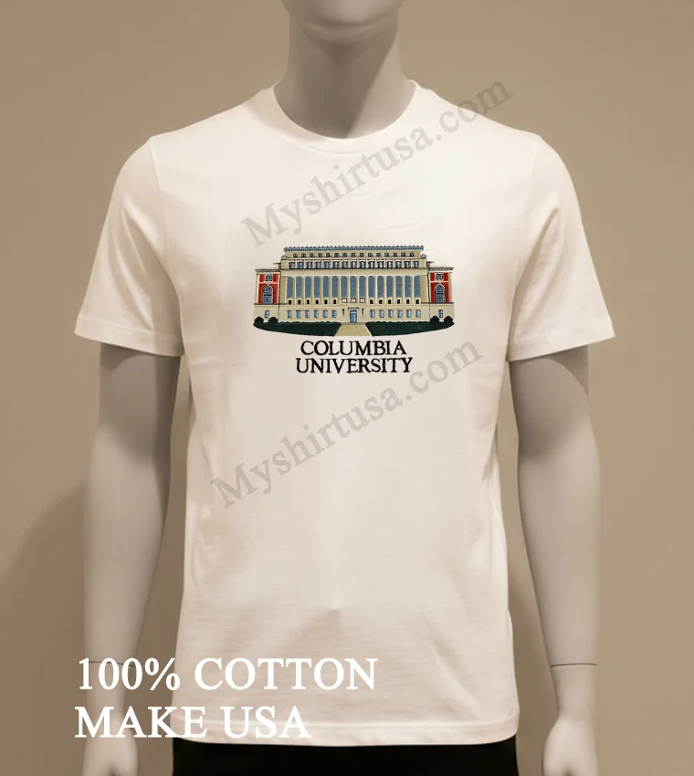 Columbia University Low Memorial Library Building Graphic Shirt White T Shirt