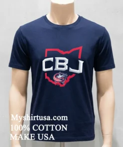 Columbus Blue Jackets Represent Map Logo Shirt