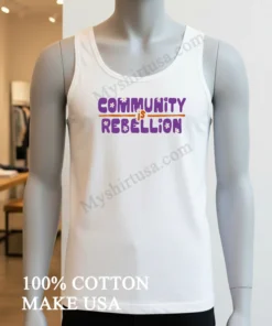 Community Is Rebellion Hippie Retro Flower Aesthetic Streetwear funny america t-shirts