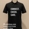 Connect Check Care Letter Shirt Balck Shirt