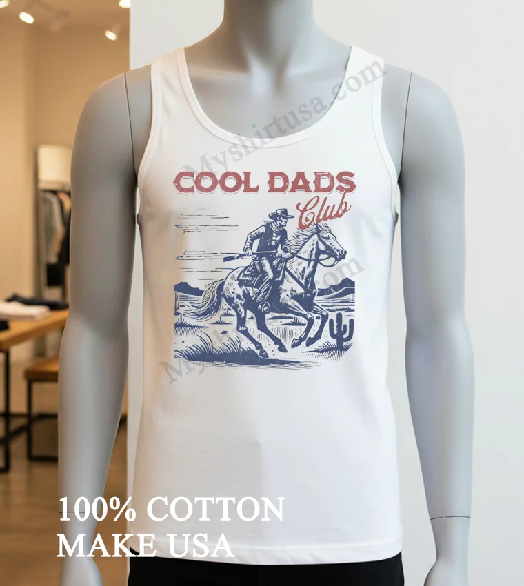 Cool Dads Club Cowboy Riding Horse In Desert funny america t-shirts - white-t-shirt Cool Dads Club Cowboy Riding Horse In Desert Shirt White T Shirt 4