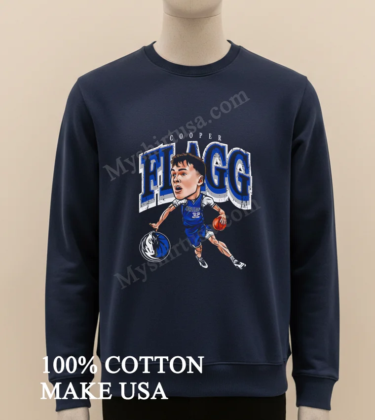 Cooper Flagg Dallas Mavericks Cartoon Vintage new t-shirt - long sleve shirt Cooper Flagg Dallas Mavericks Cartoon Vintage Shirt Long Sleve Shirt
