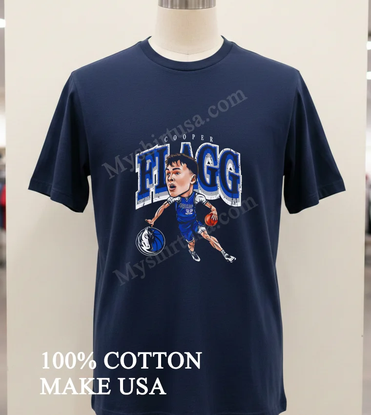 Cooper Flagg Dallas Mavericks Cartoon Vintage new t-shirt - navy-shirt Cooper Flagg Dallas Mavericks Cartoon Vintage Shirt Navy Shirt 1