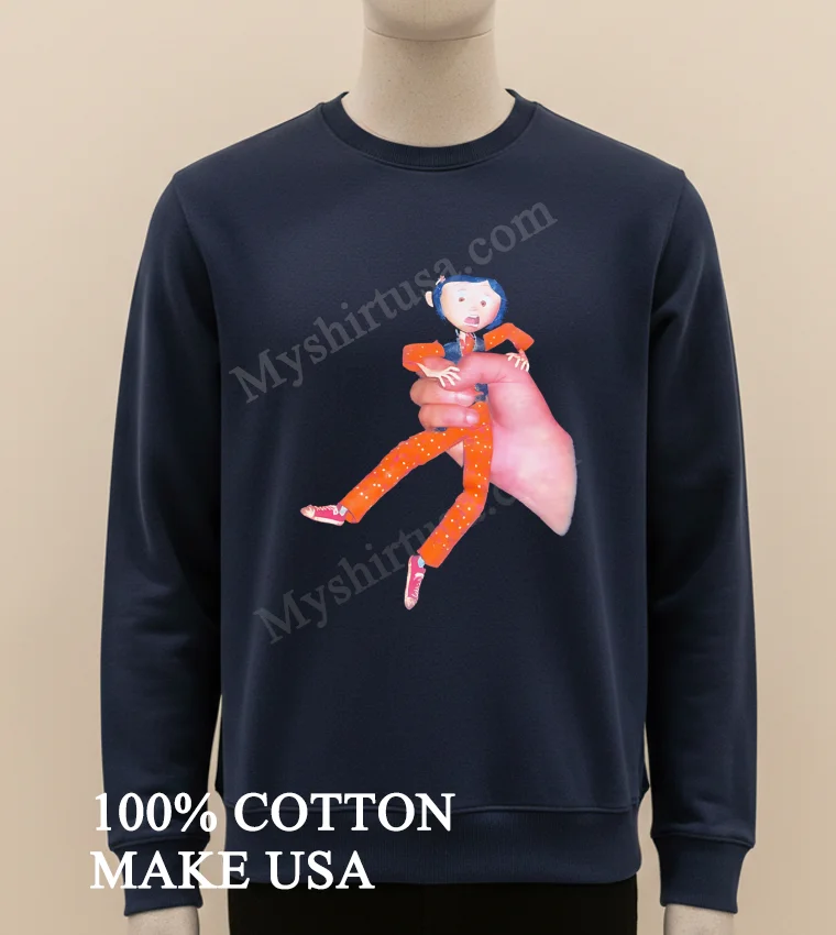 Coraline Jones Character Orange Polka Dot Pajamas Graphic Shirt Long Sleve Shirt