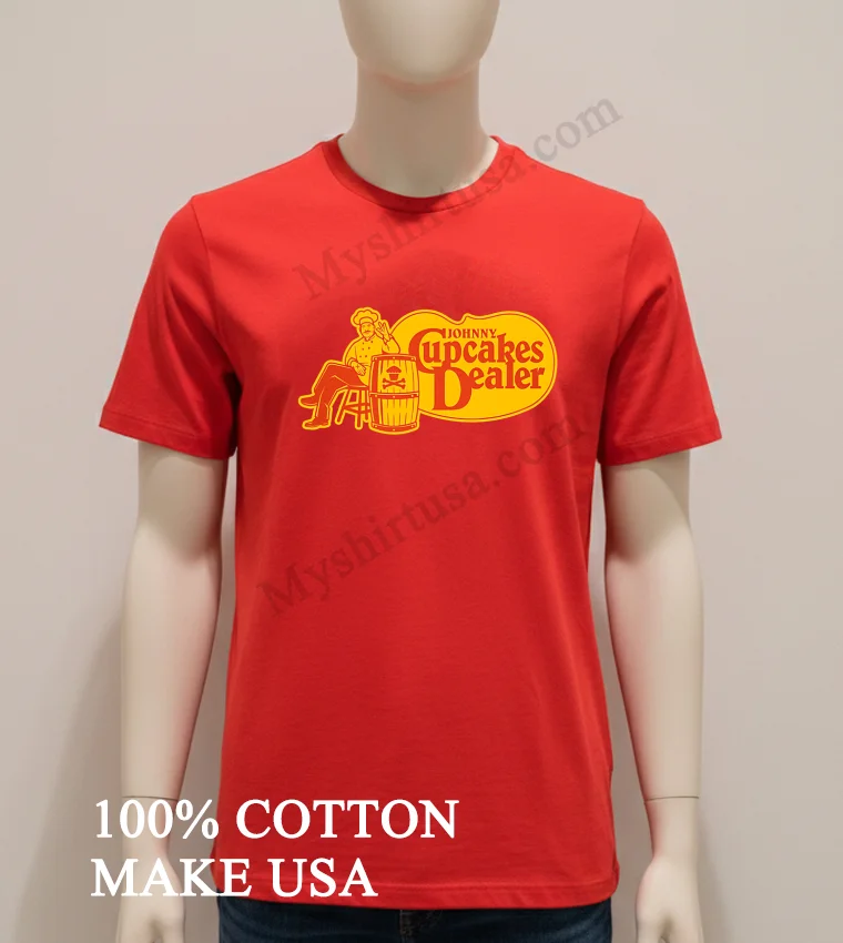 Cracker Barrel Johnny Cupcakes Dealer new t-shirt - red-shirt Cracker Barrel Johnny Cupcakes Dealer Shirt Red Shirt