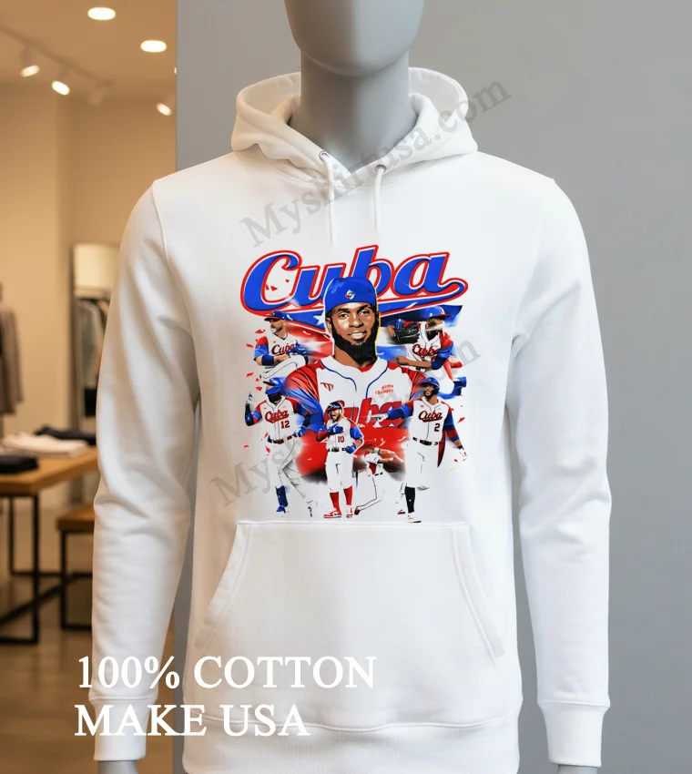 Cuba Baseball Players Team Logo Graphic Shirt Hoodie Shirt