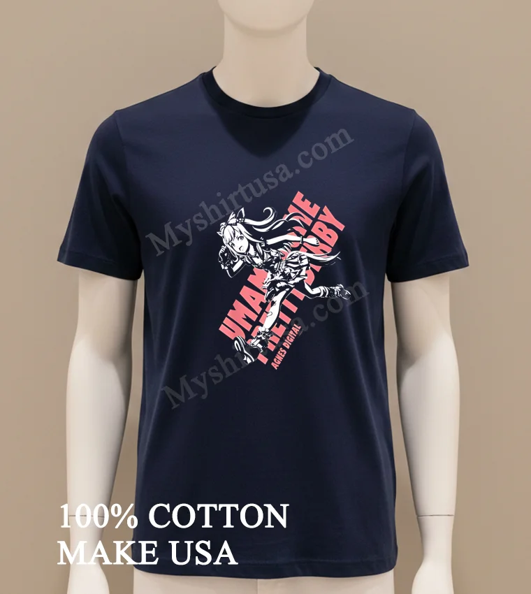 Cygames Umamusume Pretty Derby Agnes Digital new t-shirt - navy-shirt Cygames Umamusume Pretty Derby Agnes Digital Shirt Navy Shirt