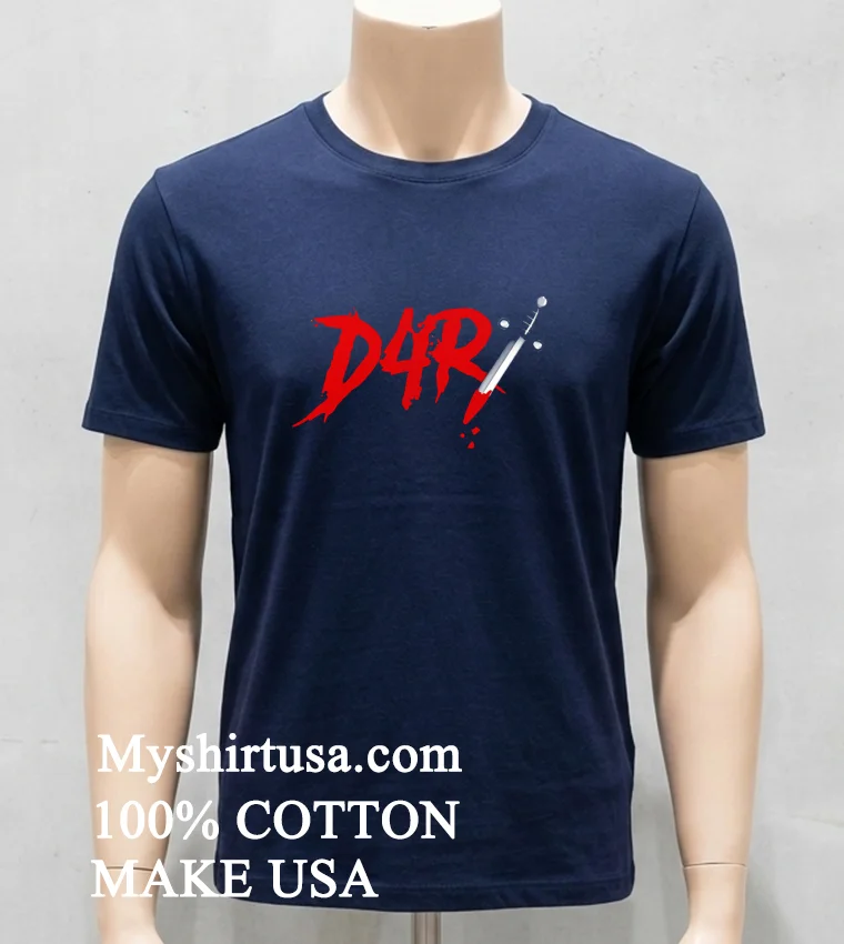 D4R Bloody Knife Shirt - navy-shirt D4r Bloody Knife Shirt Navy Shirt