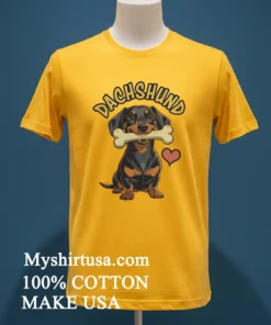 Dachshund The Badger Hunter Shirt Yellow T Shirt