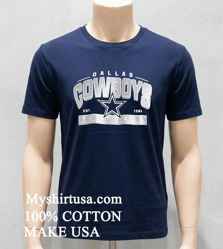 Dallas Cowboys Est 1960 Football Athletic Banner Shirt Navy Shirt