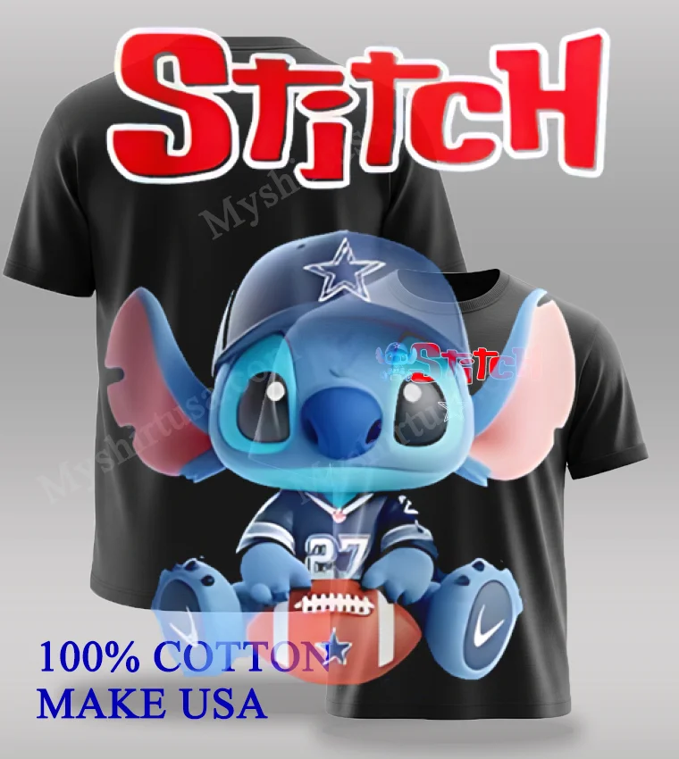 Dallas Cowboys X Stitch Christmas 2025 Two Sides Shirt Balck Shirt