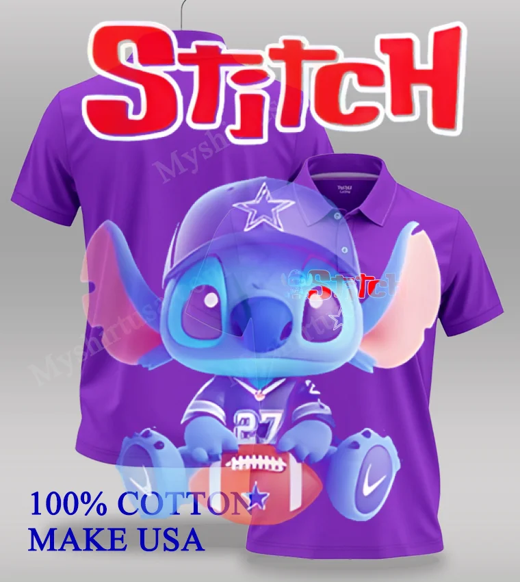 Dallas Cowboys X Stitch Christmas 2025 Two Sides funny america t-shirts - purple-shirt Dallas Cowboys X Stitch Christmas 2025 Two Sides Shirt Purple Shirt