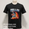 Dallas Football Skeleton Running Fiery Shirt Balck Shirt