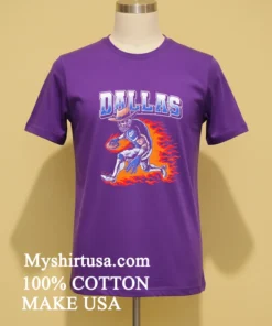 Dallas Football Skeleton Running Fiery Shirt