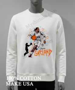 Darius Garland Cleveland Cavaliers Basketball Player Sketch Art Shirt