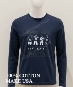 Dark Side Seattle Football Players Silhouette Neon Outlines funny america t-shirts