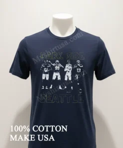 Dark Side Seattle Football Players Silhouette Neon Outlines funny america t-shirts