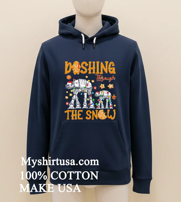 Dashing Through The Snow Christmas Shirt Navy Shirt 1