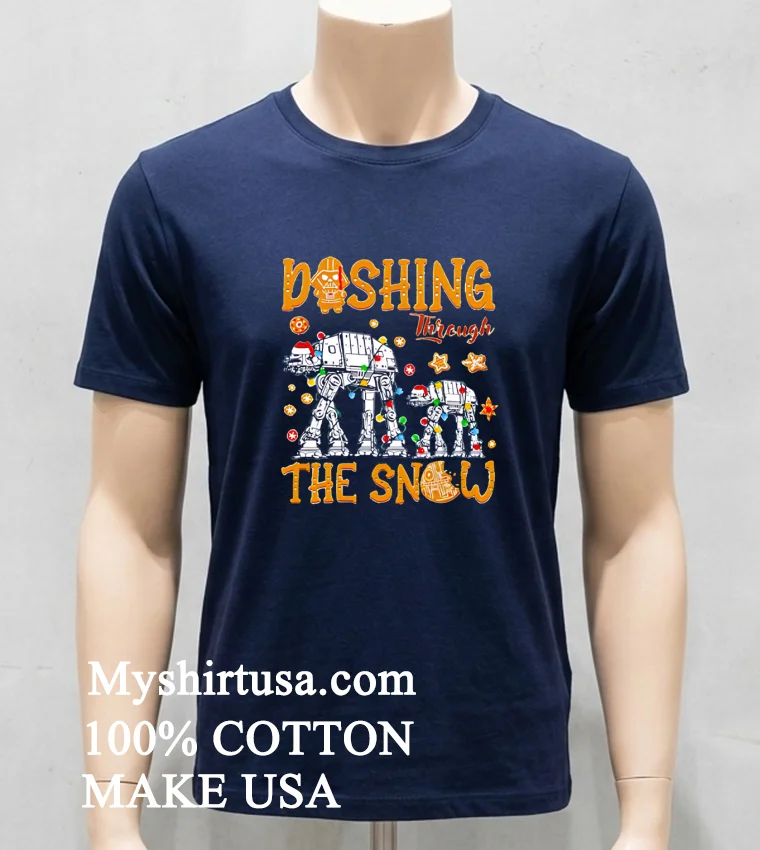 Dashing Through The Snow Christmas Shirt - navy-shirt Dashing Through The Snow Christmas Shirt Navy Shirt