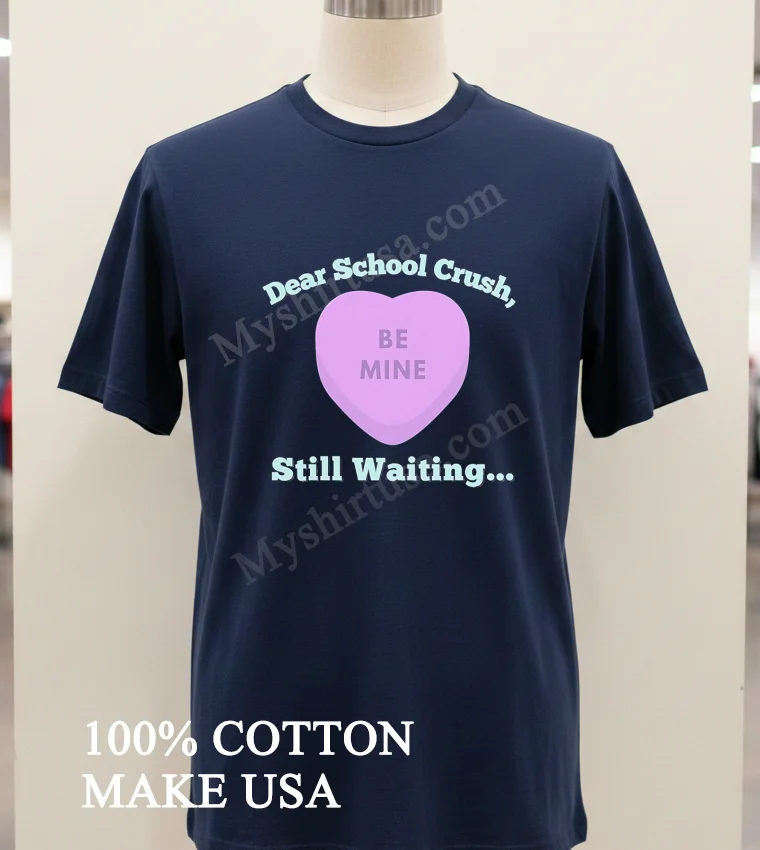 Dear School Crush Be Mine Candy Heart Shirt Navy Shirt 1