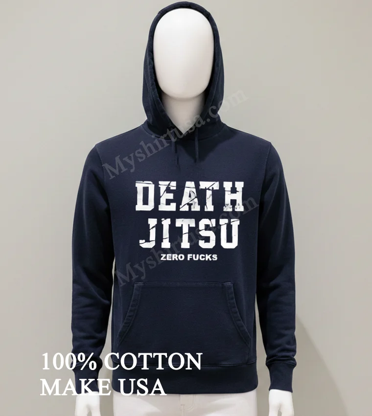 Death Jitsu Zero Fucks Distressed White Block Letters funny america t-shirts - balck-shirt Death Jitsu Zero Fucks Distressed White Block Letters Shirt Balck Shirt