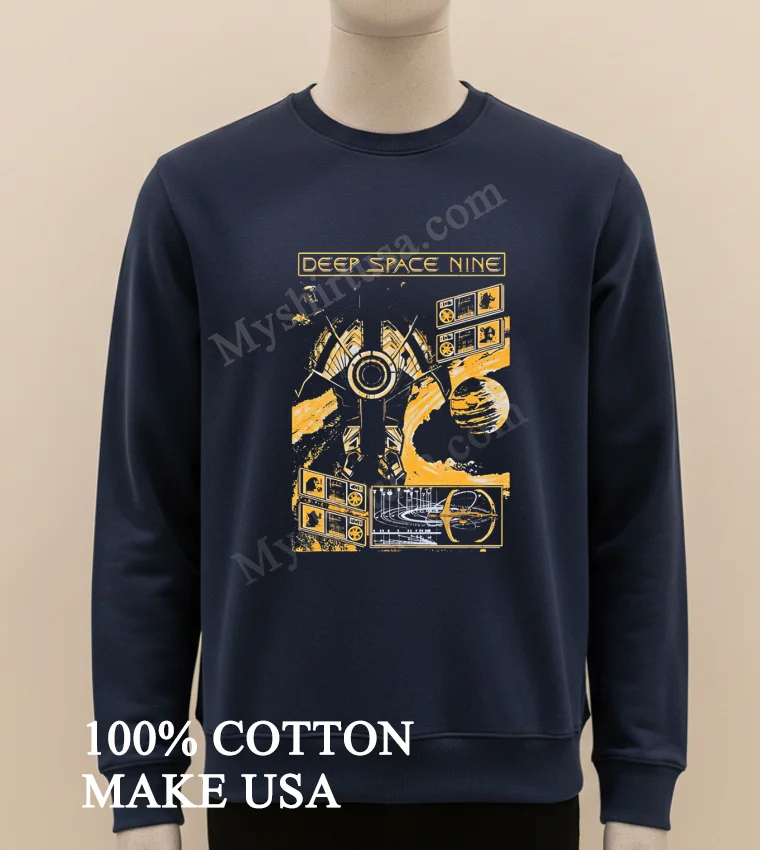 Deep Space Nine Science Fiction Starship Technical funny america t-shirts - long sleve shirt Deep Space Nine Science Fiction Starship Technical Shirt Long Sleve Shirt