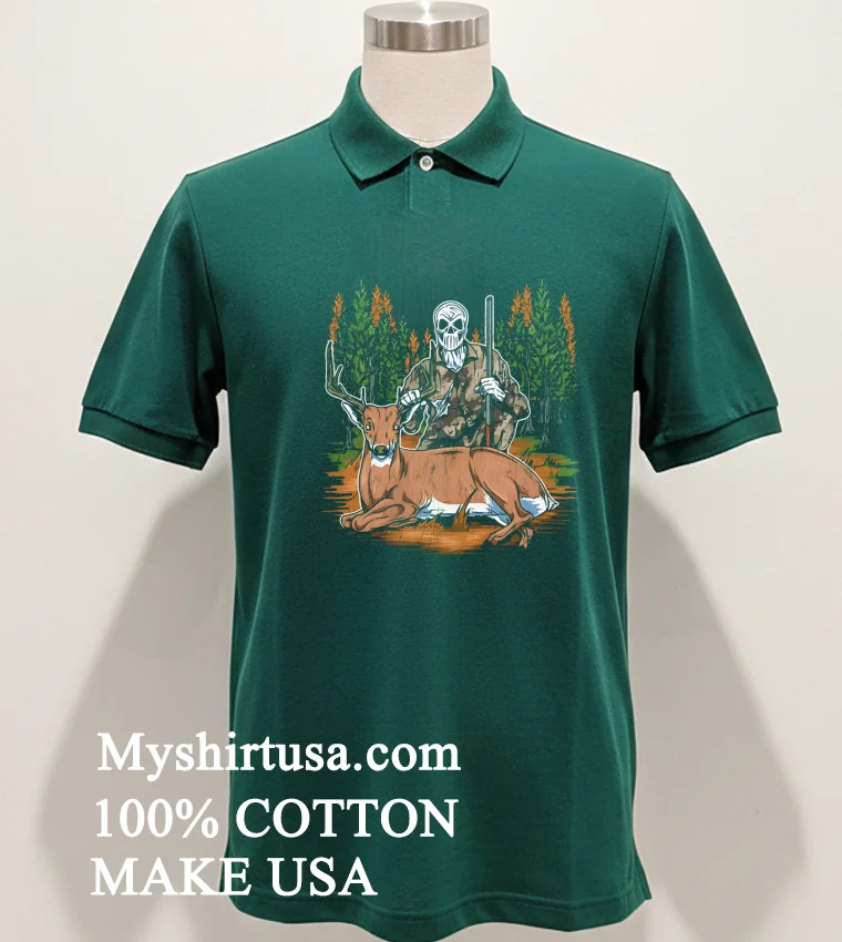 Deer Hunting Hunter Skeleton new t-shirt - green-shirt Deer Hunting Hunter Skeleton Shirt Green Shirt