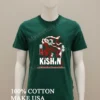 Demon God Kishin Soul Eater Asura Meditating Silhouette Red Background Shirt Green Shirt