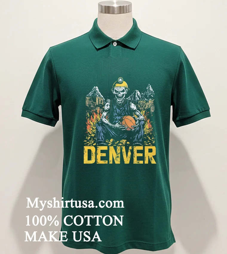 Denver Basketball American Team Sports Retro Shirt Green Shirt