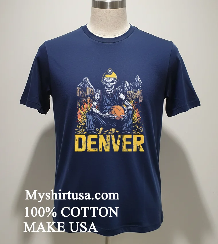 Denver Basketball American Team Sports Retro new t-shirt - navy-shirt Denver Basketball American Team Sports Retro Shirt Navy Shirt 1