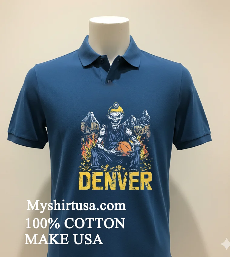Denver Basketball American Team Sports Retro new t-shirt - navy-shirt Denver Basketball American Team Sports Retro Shirt Navy Shirt 2