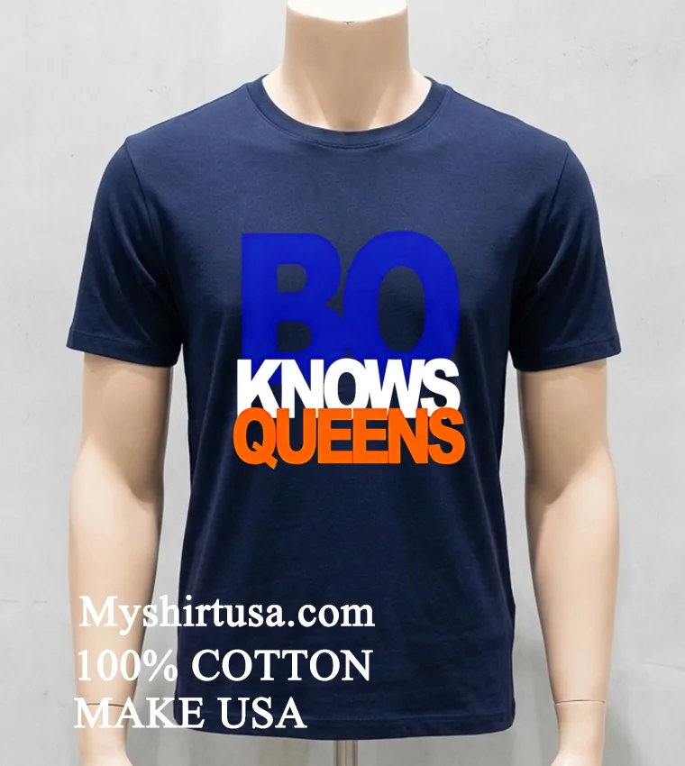 Denver Broncos Bo Knows Queens Shirt - navy-shirt Denver Broncos Bo Knows Queens Shirt Navy Shirt
