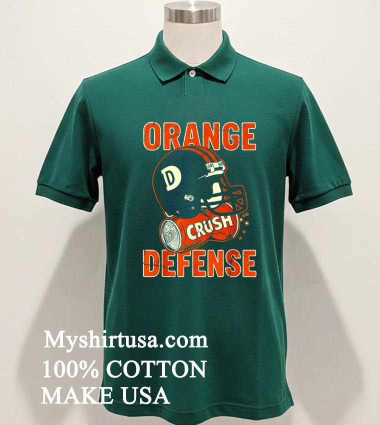 Denver Broncos Crush Orange Defense Helmet Shirt - green-shirt Denver Broncos Crush Orange Defense Helmet Shirt Green Shirt