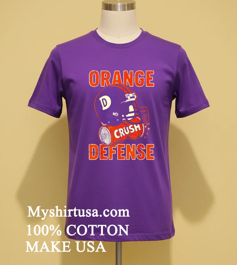 Denver Broncos Crush Orange Defense Helmet Shirt - purple-shirt Denver Broncos Crush Orange Defense Helmet Shirt Purple Shirt