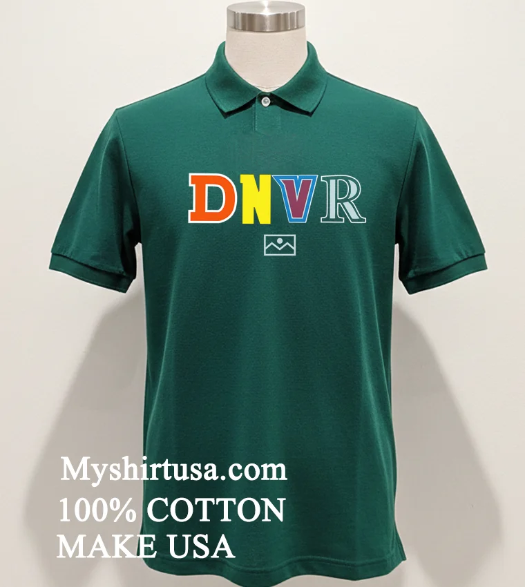 Denver Broncos Dnvr Letters new t-shirt - green-shirt Denver Broncos Dnvr Letters Shirt Green Shirt