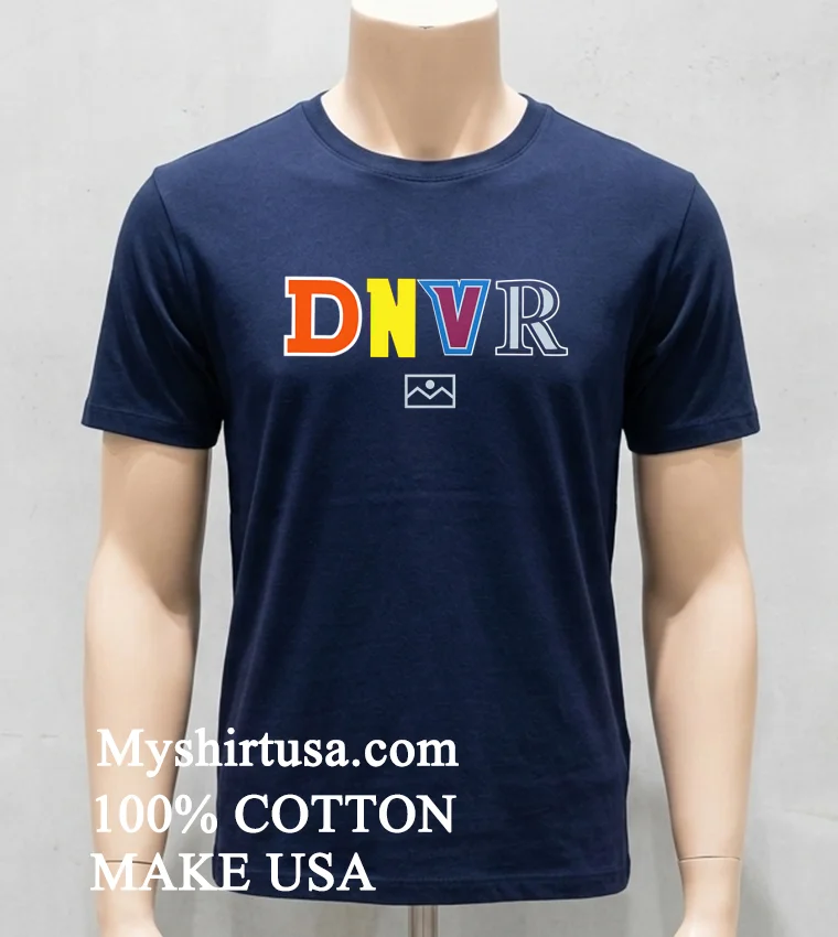 Denver Broncos Dnvr Letters new t-shirt - navy-shirt Denver Broncos Dnvr Letters Shirt Navy Shirt