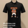 Denver Broncos Mens Football Skeleton Player Burning Shirt Balck Shirt 2