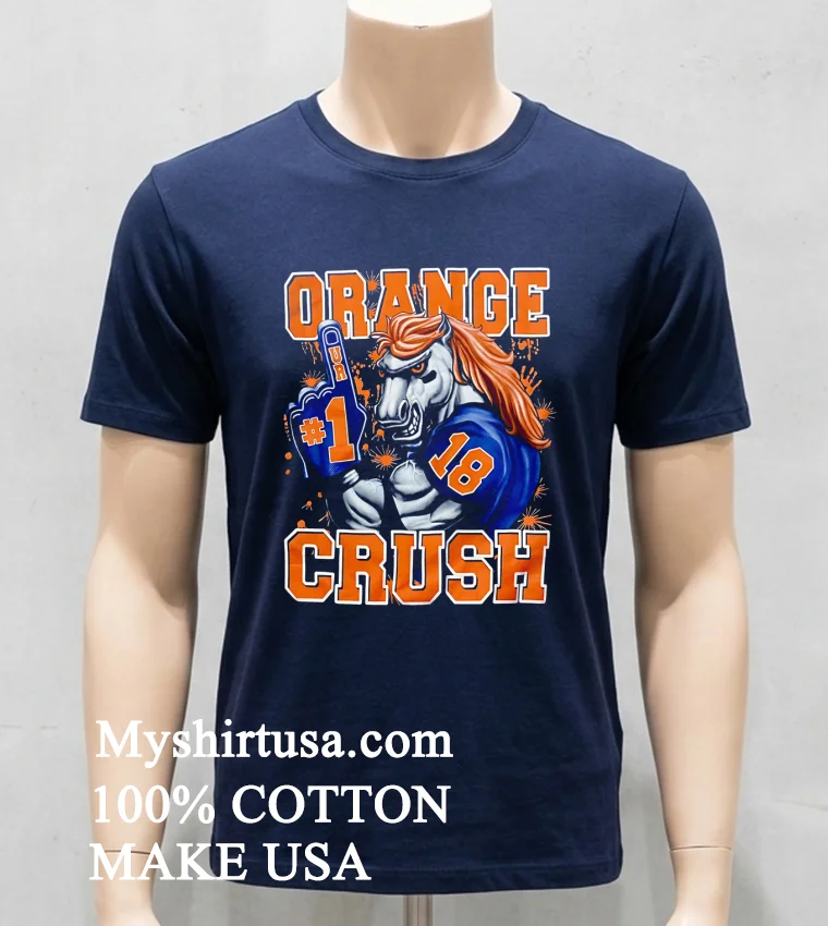 Denver Broncos Orange Crush Graphic Shirt Navy Shirt
