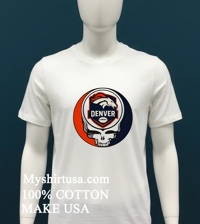 Denver Broncos Stealie Shirt White T Shirt 1