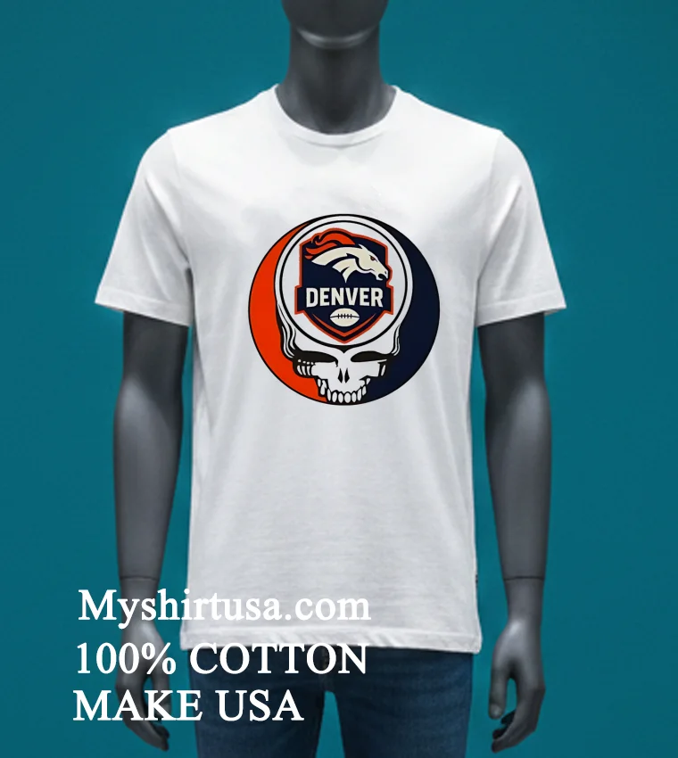 Denver Broncos Stealie Shirt White T Shirt 3