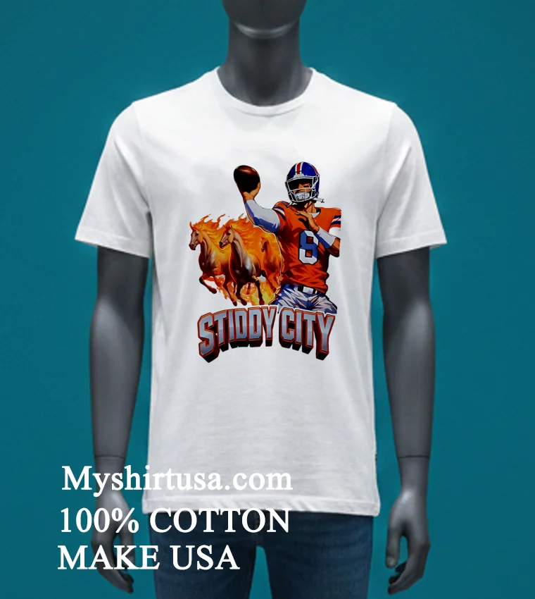Denver Broncos Stiddy City Shirt White T Shirt 3
