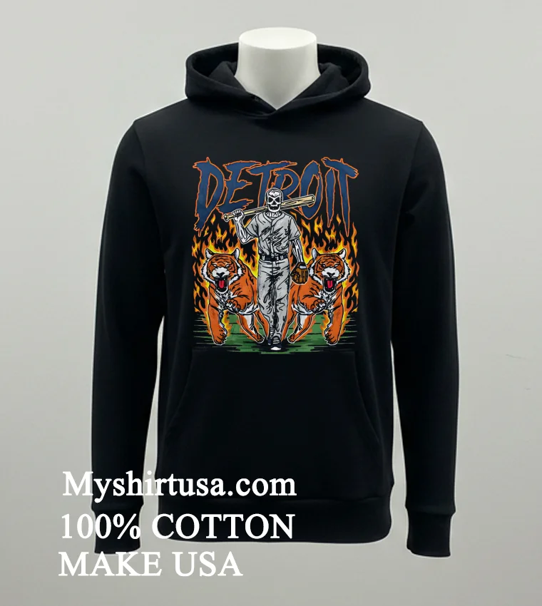 Detroit Baseball Tigers Graphic Skeleton new t-shirt - balck-shirt Detroit Baseball Tigers Graphic Skeleton Shirt Balck Shirt