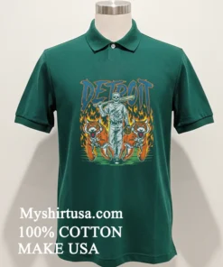 Detroit Baseball Tigers Graphic Skeleton new t-shirt