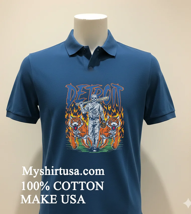 Detroit Baseball Tigers Graphic Skeleton new t-shirt - navy-shirt Detroit Baseball Tigers Graphic Skeleton Shirt Navy Shirt 2
