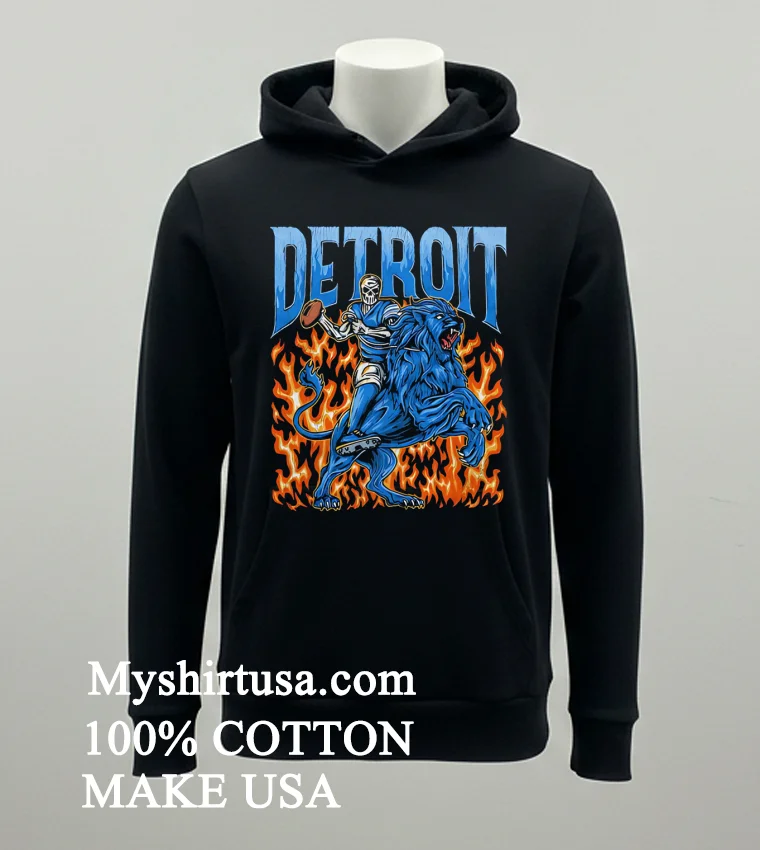 Detroit Football Lions Graphic Skeleton new t-shirt - balck-shirt Detroit Football Lions Graphic Skeleton Shirt Balck Shirt