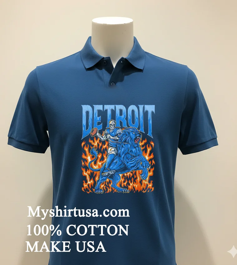 Detroit Football Lions Graphic Skeleton new t-shirt - navy-shirt Detroit Football Lions Graphic Skeleton Shirt Navy Shirt 2