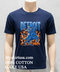 Detroit Football Lions Graphic Skeleton new t-shirt