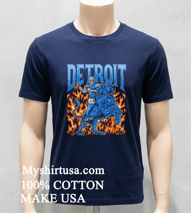 Detroit Football Lions Graphic Skeleton new t-shirt - navy-shirt Detroit Football Lions Graphic Skeleton Shirt Navy Shirt